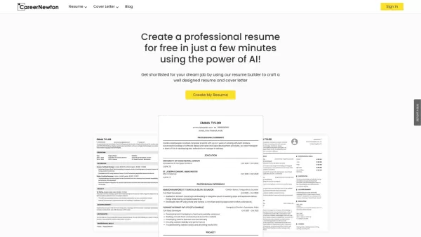 CareerNewton: AI powered Resume Builder