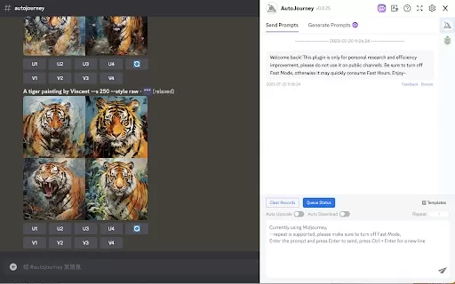 Midjourney Automation Plugin - Chrome Extension