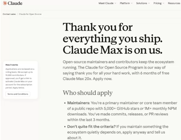 Anthropic Offers Free Claude Max Access to Key Open Source Developers ...