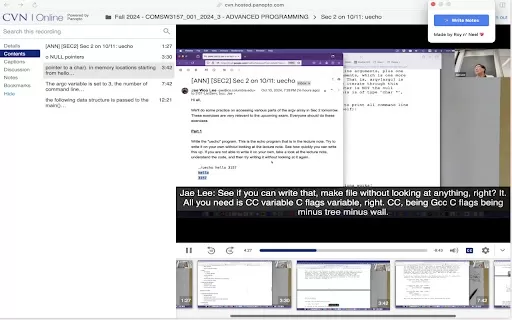 Columbia Recitation AI Notetaker (Chrome Extension) - Chrome Extension