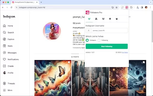 Automatic Follow/Unfollow Tool - Chrome Extension