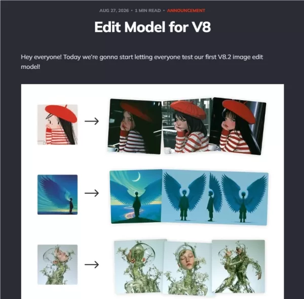 Midjourney veröffentlicht das Bildbearbeitungsmodell V8.2 zur öffentlichen Testphase und bricht damit mit der rein textbasierten Generierung. Zu den wichtigsten Funktionen gehören die Bearbeitung von Anweisungen, die Verwendung mehrerer Referenzbilder (bis zu vier zusammengefügte Bilder), lokalisiertes Inpainting und Outpainting. Das Update integriert Stilvorlagen und Moodboards für eine präzise Steuerung. Nutzer können über Drag-and-Drop, Bearbeitungsschaltflächen oder Discord-Befehle auf das Modell zugreifen. Die offizielle Website und die Alpha-Seite wurden aktualisiert, wobei schnelle Anpassungen der Benutzeroberfläche erwartet werden. Midjourney bittet die Community um Feedback zu Randfällen mittels Emoji-Reaktionen oder Aufgaben-IDs, um das Modell weiter zu verfeinern. Diese Version zielt darauf ab, einer breiten Nutzerbasis ein professionelleres und besser kontrollierbares Erlebnis bei der visuellen Gestaltung zu bieten.