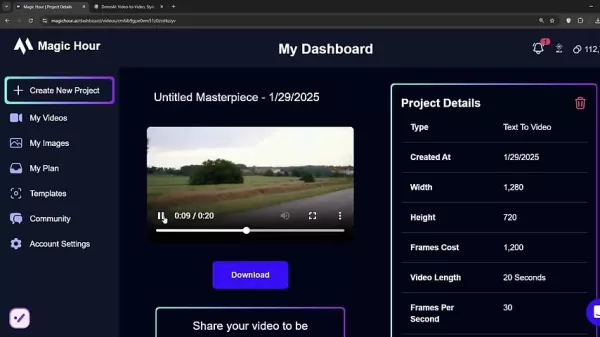 Text-to-Video Dashboard