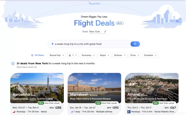 Vous ne savez pas où voyager ? Google Flights simplifie la planification et la réservation des destinations