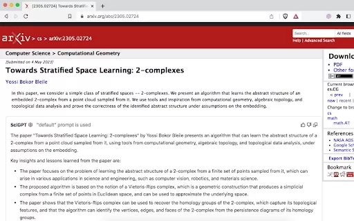 SciGPT - Chrome Extension