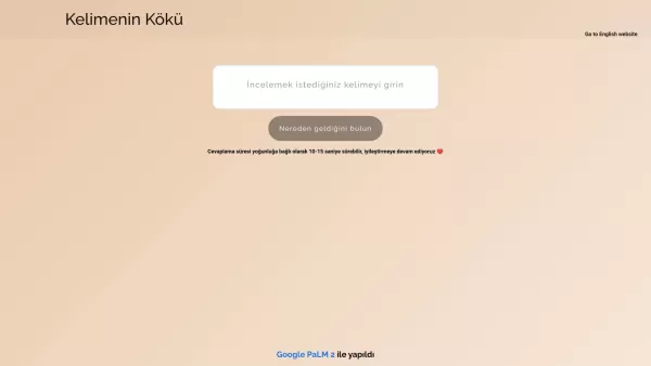 Kelimenin Kökü