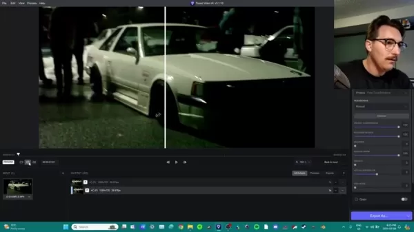Selecting an AI model in Topaz Video AI