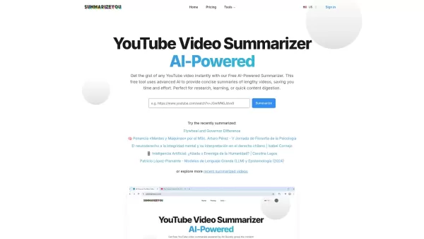 AI-Powered YouTube Video Summarizer