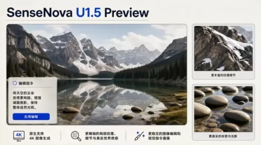 商湯科技（SenseTime）將 SenseNova U1.5-Lite-Preview 開源，這是一款支援 4K 解析度的 8B-MoE 統一多模態模型，整合了視覺理解、推理、生成與編輯功能。 該模型將 Qwen-Image-Bench 的成績提升至 55.20，並優化了編輯基準測試，著重於系統性優化而非規模擴展。