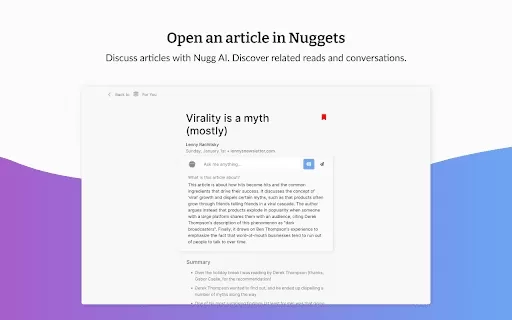 Nuggets - Chrome Extension