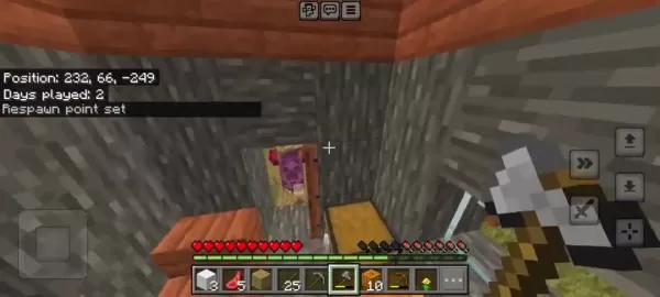 Minecraft blacksmith with iron tools