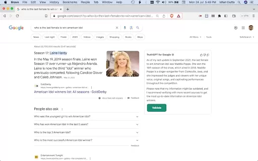 TruthGPT for Google™ extension - Chrome Extension