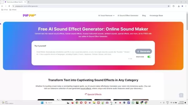 Interface poppop AI