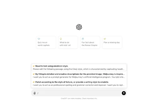 Simplest ChatGPT Prompt Assistant - Chrome Extension