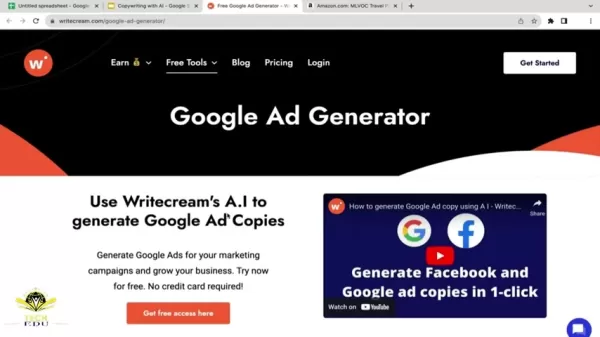 Writecream's AI Tool Automates Google Ad Creation