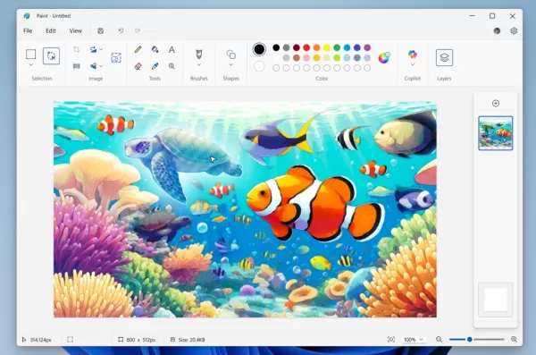 Copilot Plus PC users will find a new. AI object select tool in their Paint toolbar.