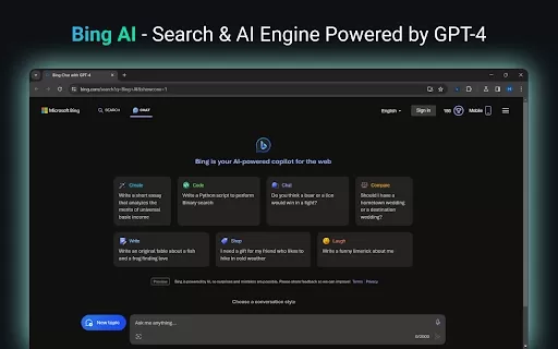 Bing AI Chrome Extension - Chrome Extension
