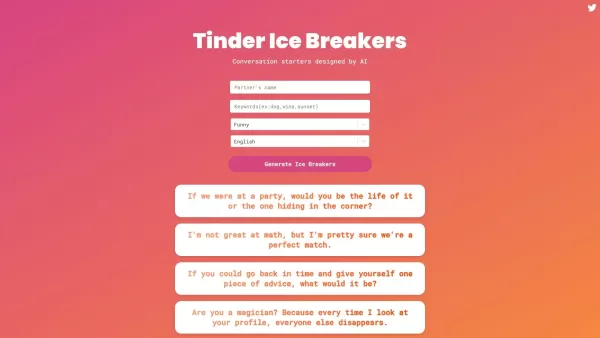 Tinder Ice Breakers