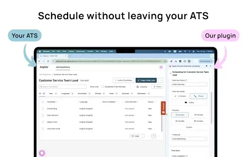 Interview Scheduling by Sapia.ai (Beta)