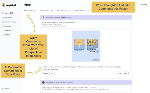 Saywhat - Chrome Extension
