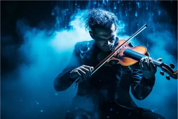 Musician playing violin