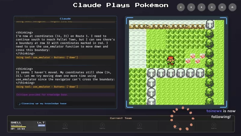 Claude AI chơi Pokémon trên Twitch với tốc độ chậm