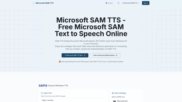 SAM TTS