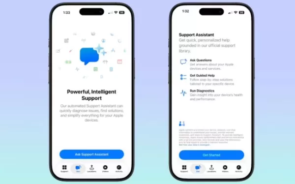 Apple a mis à jour son application Apple Support vers la version 5.12. La fonctionnalité d'assistant IA n'est plus en phase de prévisualisation et a été rebaptisée « Ask » (Demander) avec une nouvelle icône. Un nouvel outil permet aux utilisateurs d'effectuer eux-mêmes des diagnostics de performance de leur appareil. La mise à jour est désormais disponible dans le monde entier.