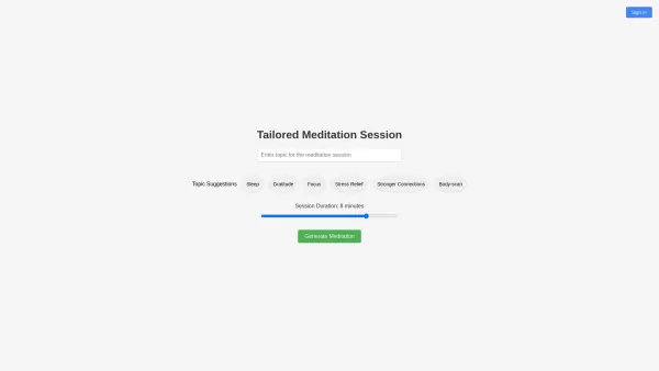 Personalised Meditation
