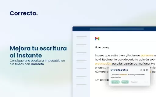 Correcto - Herramienta de escritura