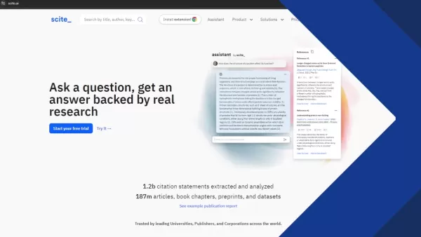 Scite.ai transforme la recherche scientifique grâce à l'analyse intelligente des citations et à l'IA