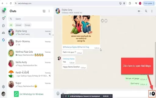 ChatGPT AI for WhatsApp messages by MailMagic