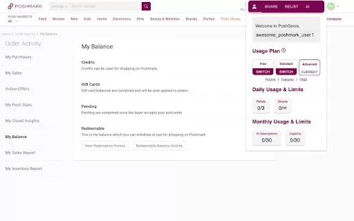 PoshGenie - Chrome Extension