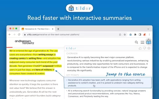 Tilder - Chrome Extension