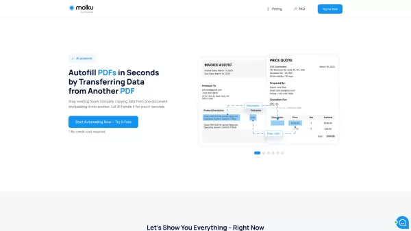 Molku Ai - Autofill PDFs in Seconds by Transferring Data from Another Docs