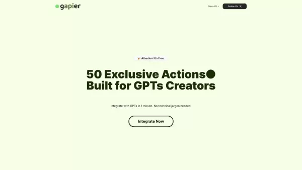 Gapier - Free GPTs Actions APIs