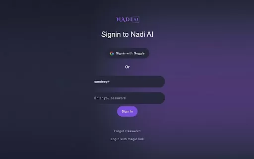 Nadi AI - Chrome Extension
