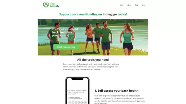 Healactively back wellness app