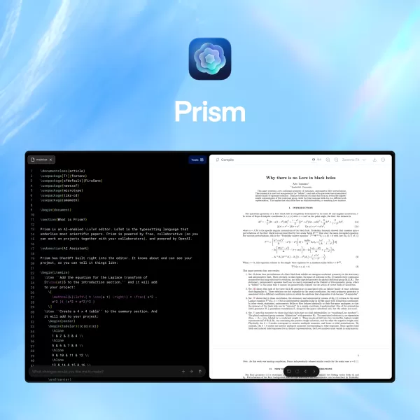 OpenAI、科学者向け専用AIワークスペース「Prism」を発表