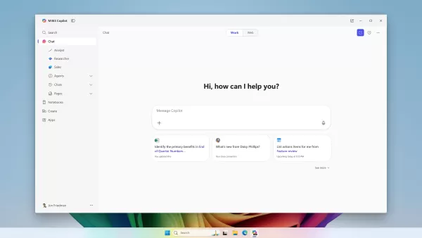 新的Microsoft 365 Copilot接口現在首先從聊天開始。