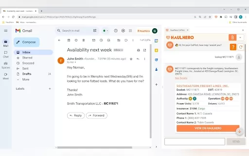 HaulHero CoPilot - Chrome Extension
