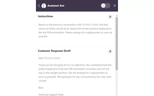 Kayako Agent Assistant Bot - Chrome Extension