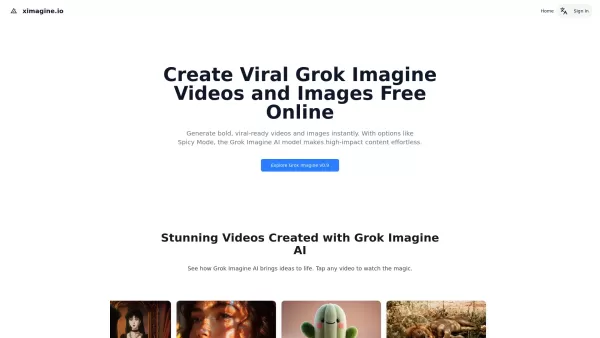 XImagine.io:Free Grok Imagine Video Generator
