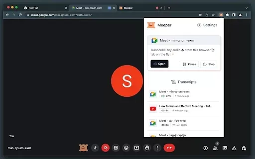 Meeper - transcribe & summarize Meets