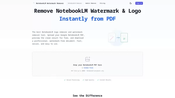 NotebookLM Watermark Remover
