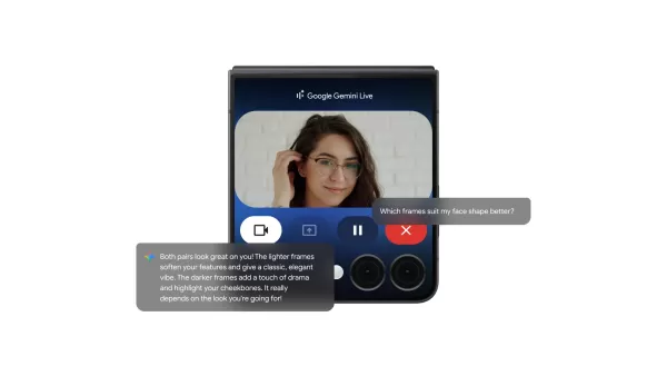 An image of the Gemini Live update for the Samsung Galaxy Z Flip 7 cover display.
