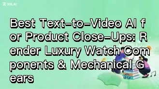 Die beste KI für die Umwandlung von Text in Video für Nahaufnahmen von Produkten: Erstellung von Darstellungen von Luxusuhrenkomponenten und mechanischen Zahnrädern
