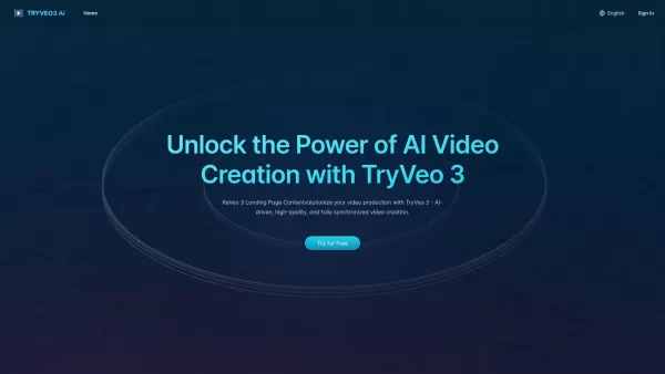 TryVeo3.ai: Free Access to Google Veo 3 for AI Video Generation