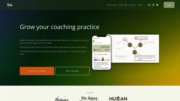Medoo - Smart Coaching Software