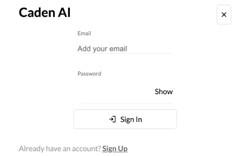 Caden AI - Chrome Extension